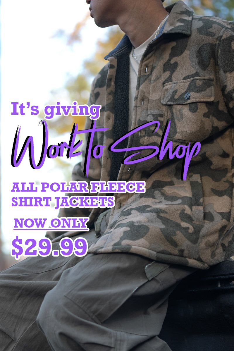 All polar fleece shirt jackets are now on sale at $29.99