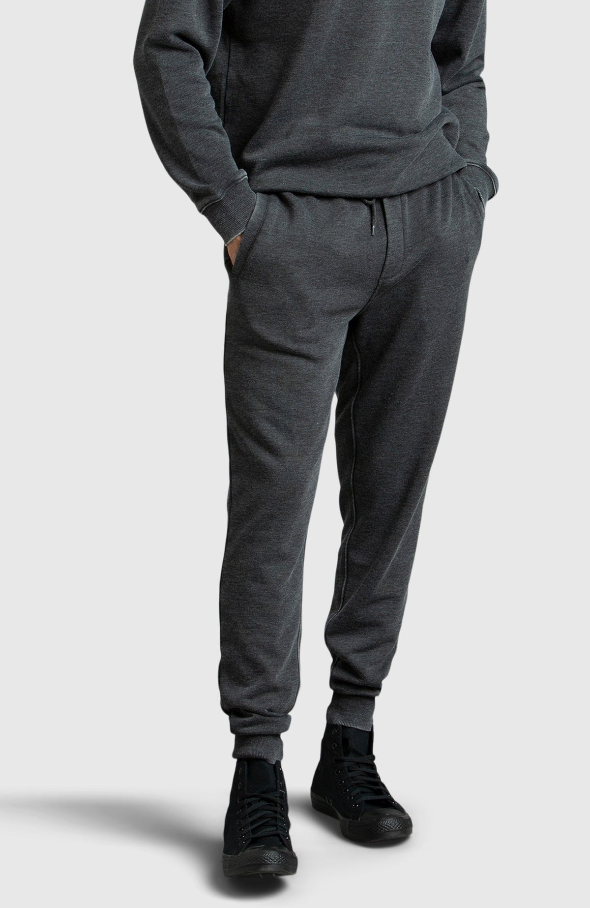 Black Fleece Jogger for Men - Front