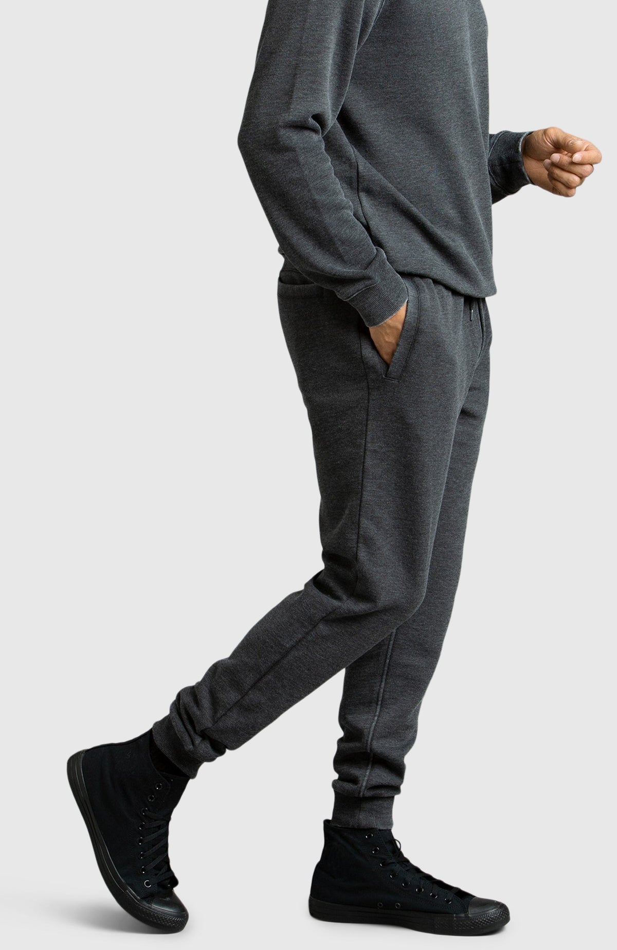 Black Fleece Jogger for Men - Side