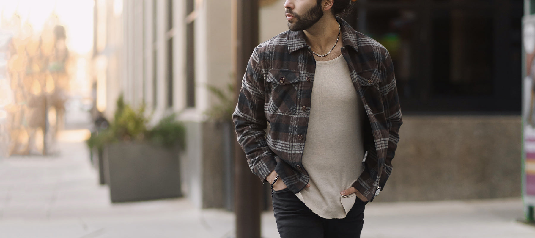 Shop all our men's flannel overshirts. 