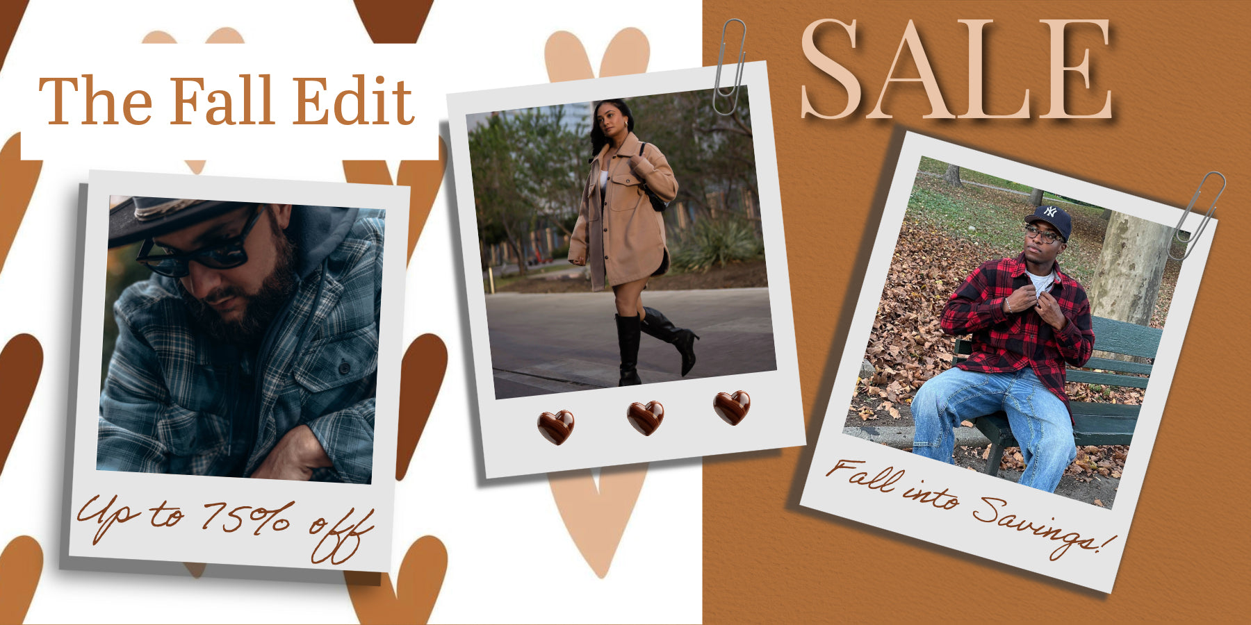 fall savings are here! Save up to 75% off on all mens and ladies fashion from plaid flannel shirts, joggers, crewnecks, shirt jackets, cardigan sweaters, plush and polar fleece jackets, pjs, double knit and waffle crewnecks, overshirts and many more