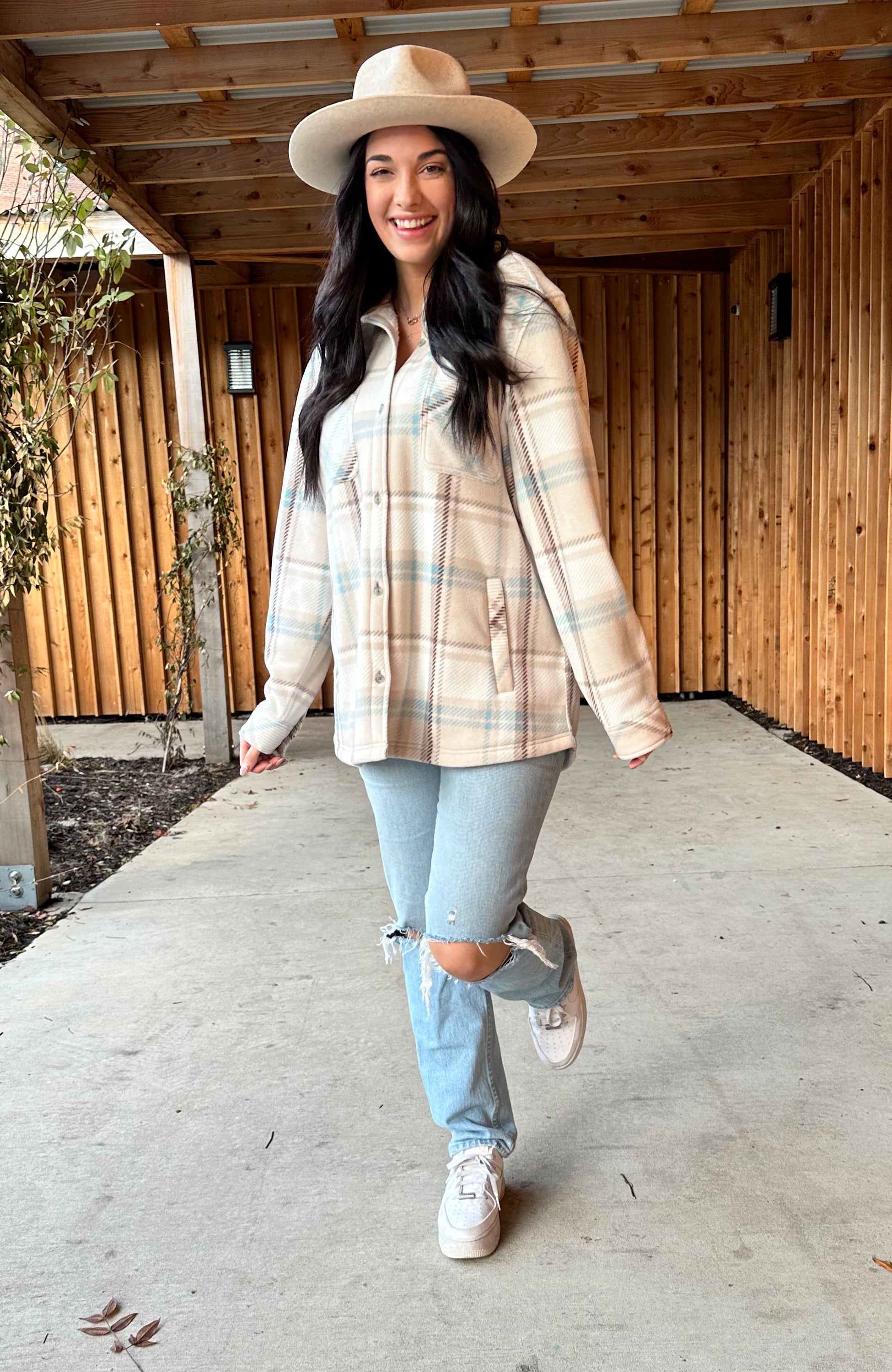 Blue Latte Polar Fleece Shirt Jacket for Women | Boston Traders