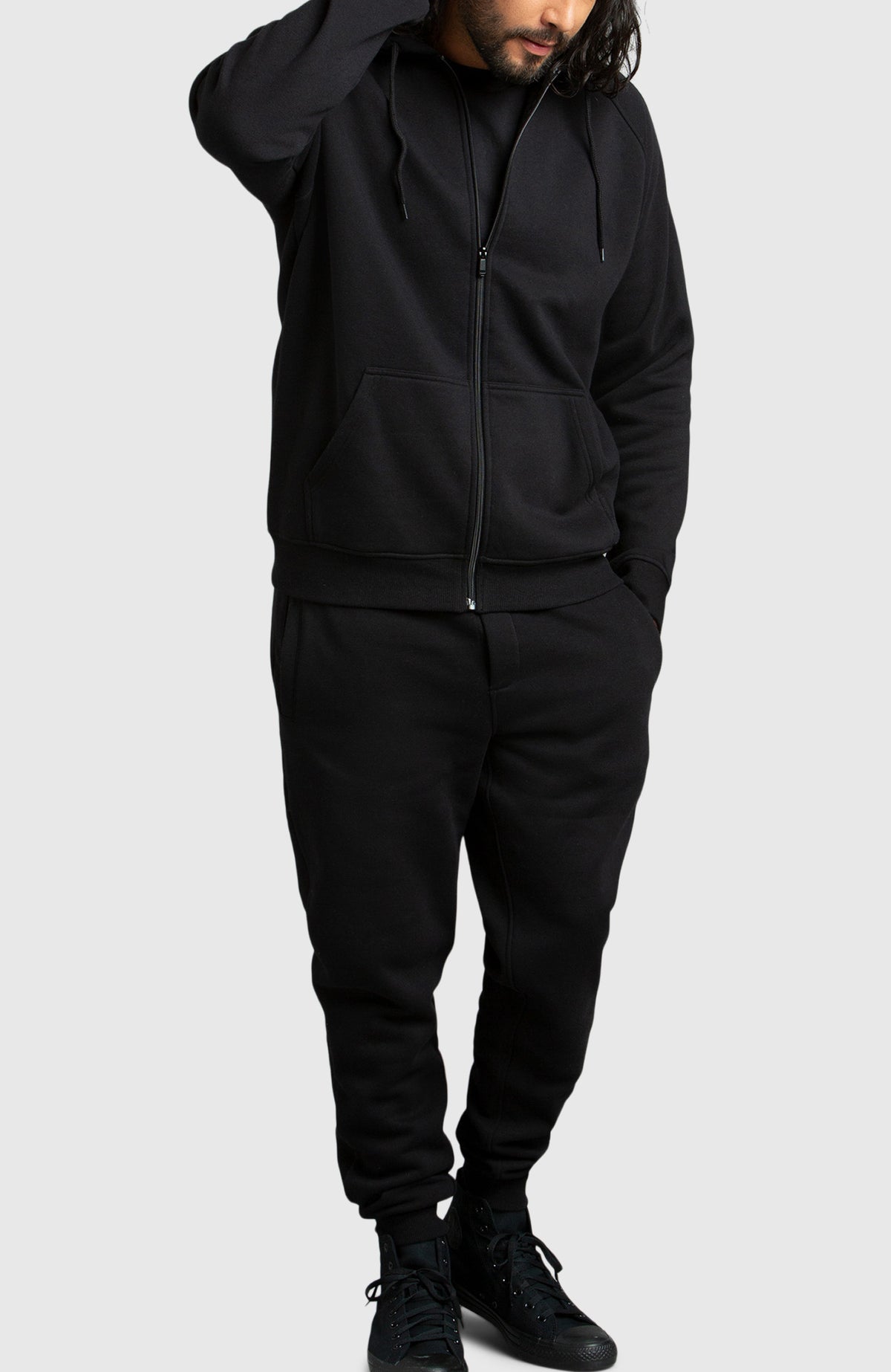 Black Fleece Jogger for Men - Full