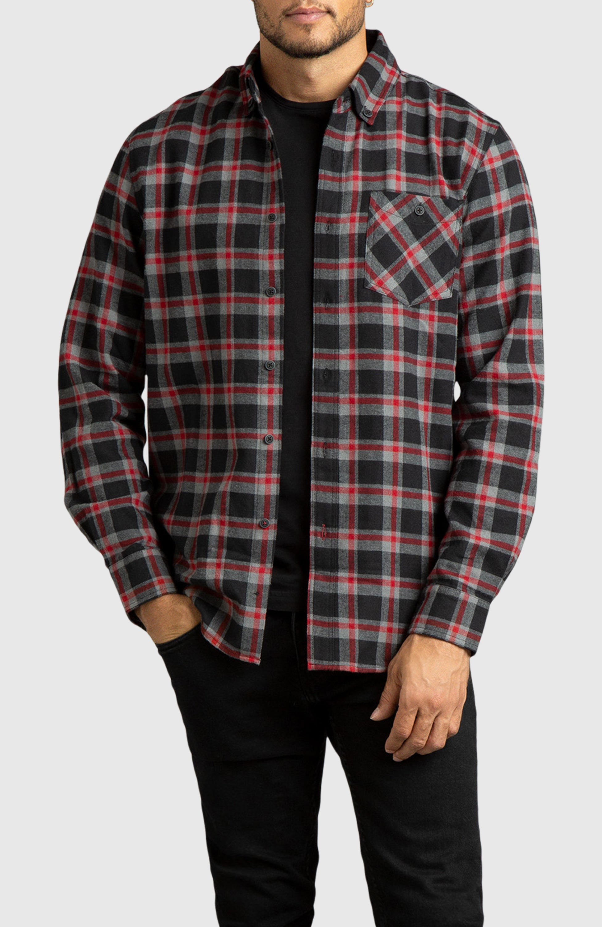 Black and Red outlets Plaid Flannel