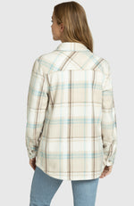 Blue Latte Polar Fleece Shirt Jacket for Ladies - Back