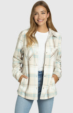 Blue Latte Polar Fleece Shirt Jacket for Ladies - Front