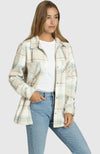 Blue Latte Polar Fleece Shirt Jacket for Ladies - Side