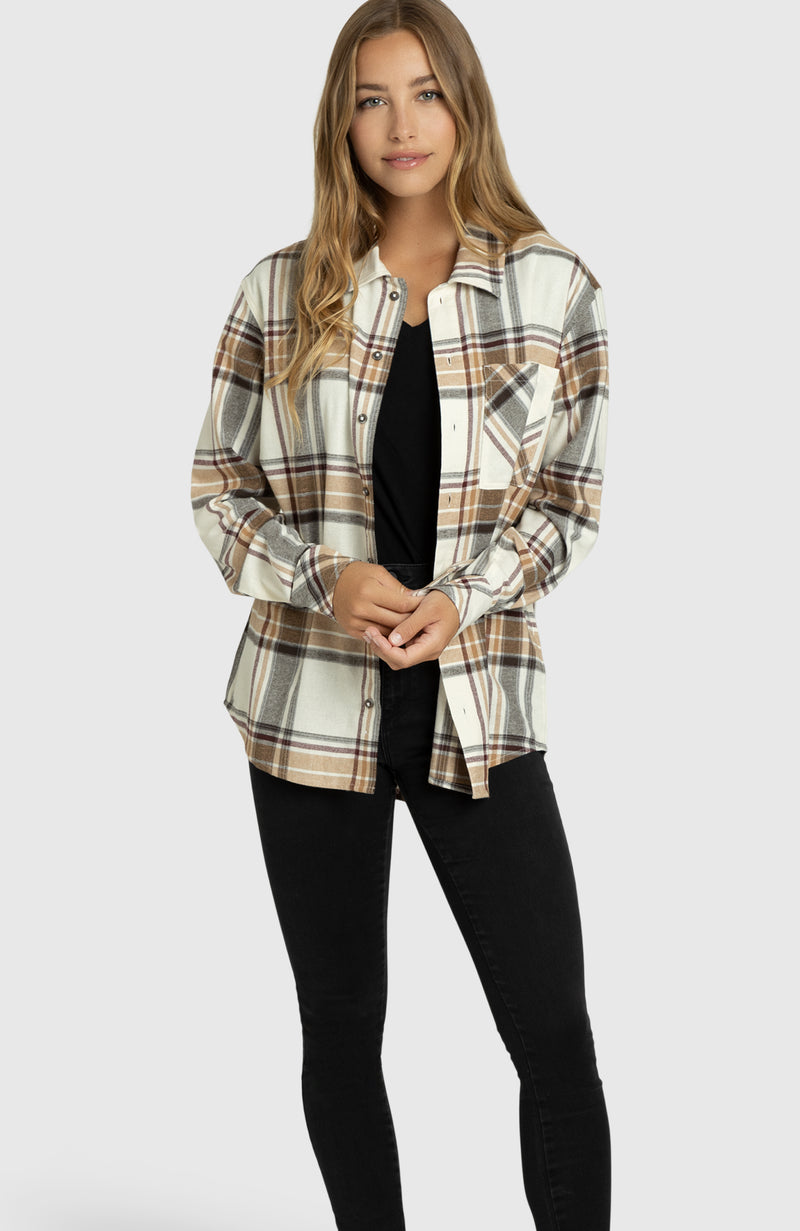 Brown Sugar Boyfriend Shirt for Ladies - Full Length