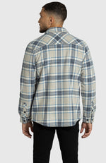 Blue Stone Polar Fleece Shirt Jacket for Men - Back