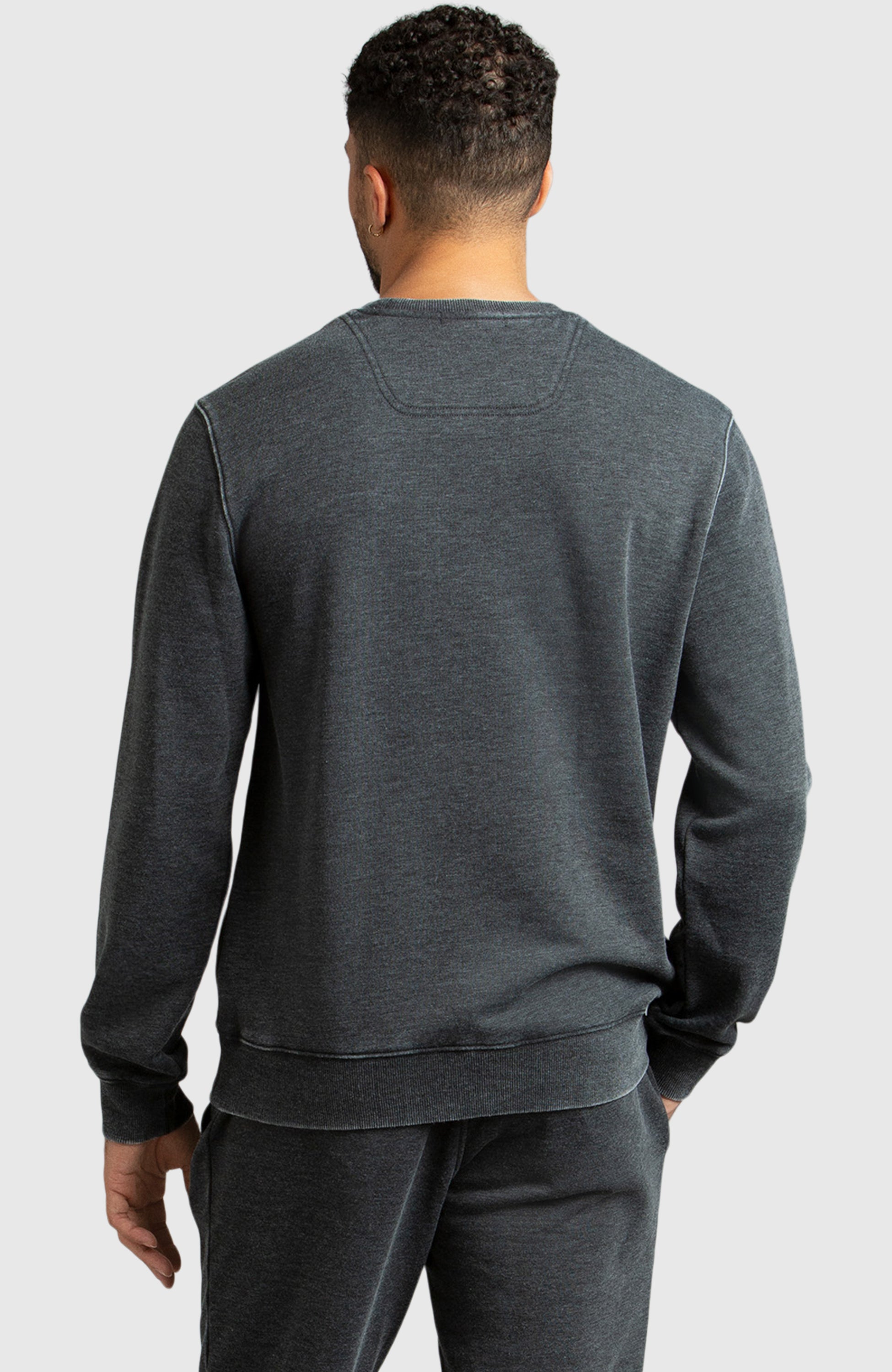 Black Fleece Crewneck Sweatshirt for Men | Boston Traders