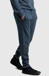 Blue Fleece Jogger for Men - Side