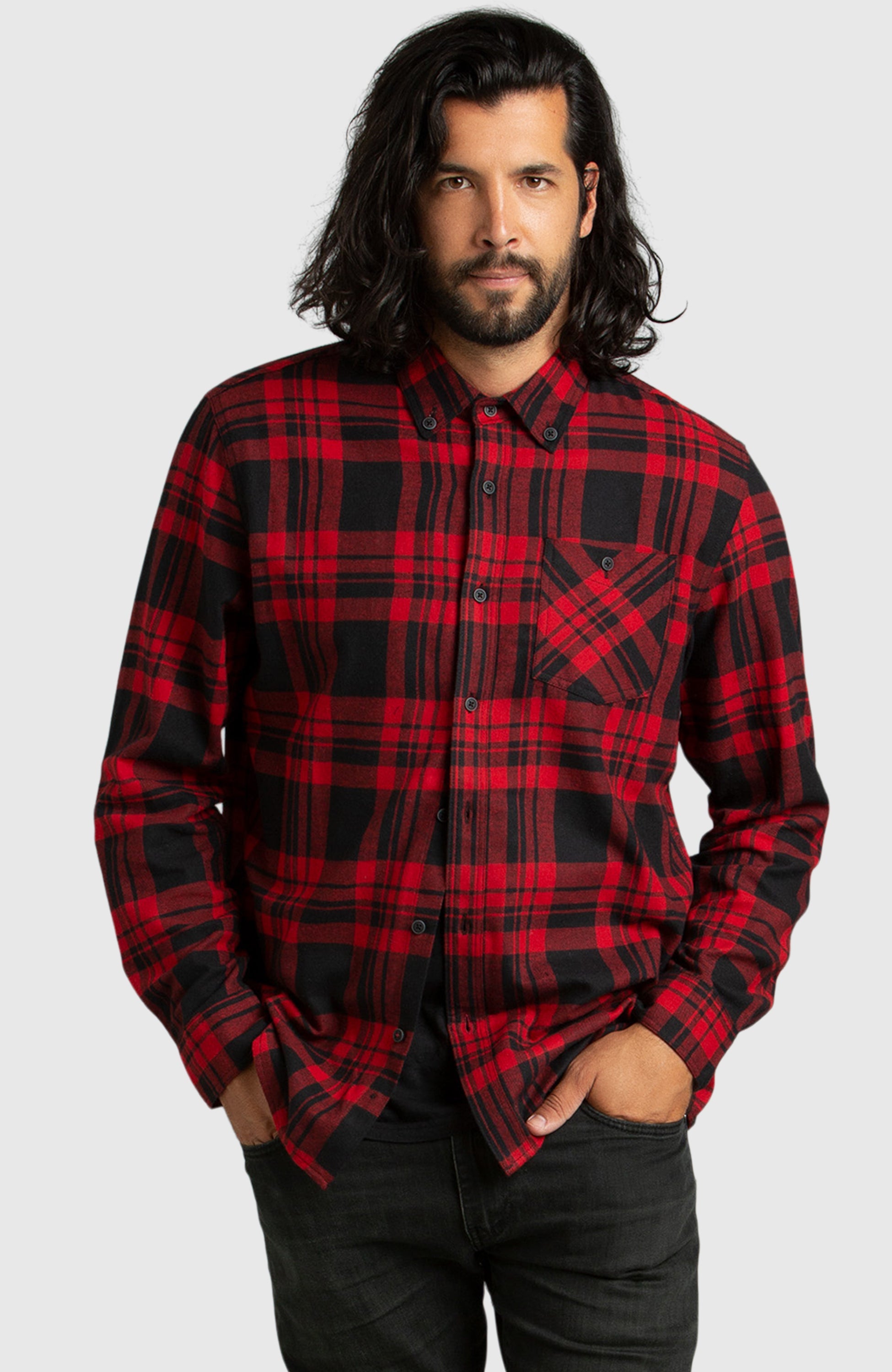 Rsq Buffalo Flannel - Red/Black - Small