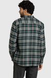 Pine Green Plaid Flannel Shirt for Men - Back