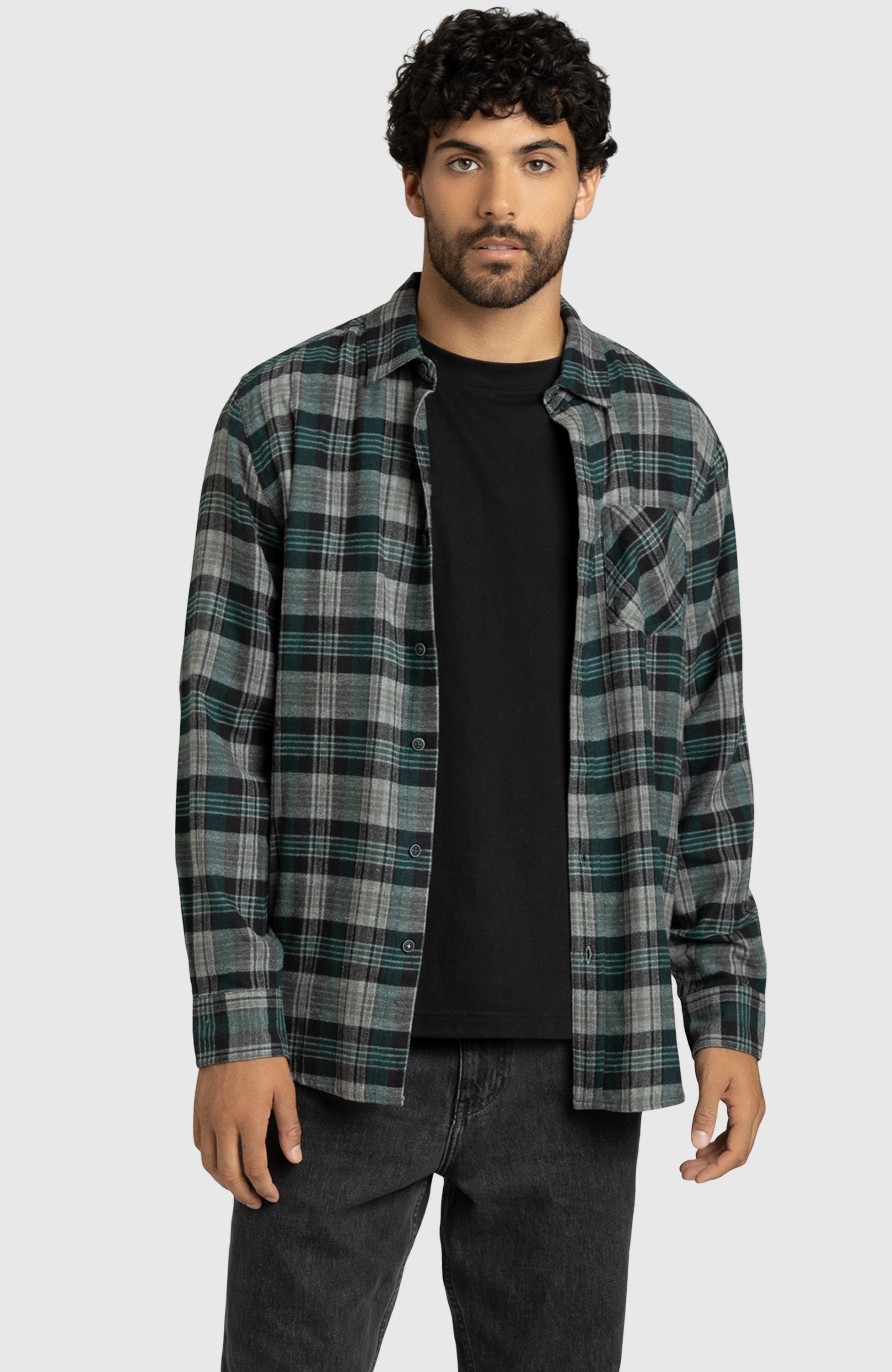 Pine green cheap plaid shirt