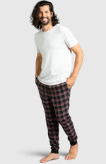 Black Flannel Jogger Pyjama for Men - Full