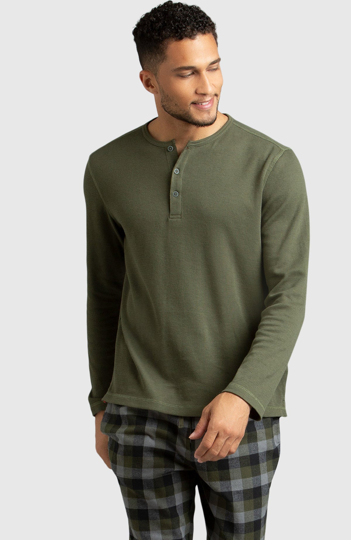 Men's Big & Tall Micro Flannel Jogger Pants + Henley T-shirt Pajama Set 2pc  - Goodfellow & Co™ Green 5xl : Target